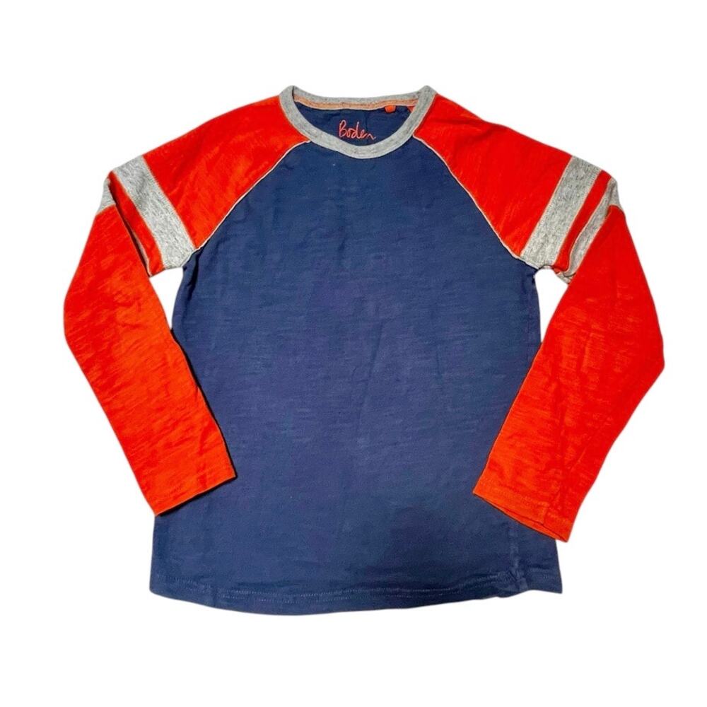 Mini Boden Colorblock Raglan Stripe Shirt Size 8/9